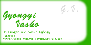 gyongyi vasko business card