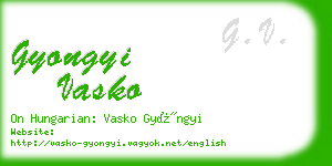 gyongyi vasko business card